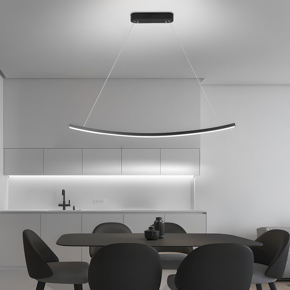 WINDSOR ARC LED PENDANT LIGHTING: Matte Black Design for Dining Spaces & Kitchen Counters