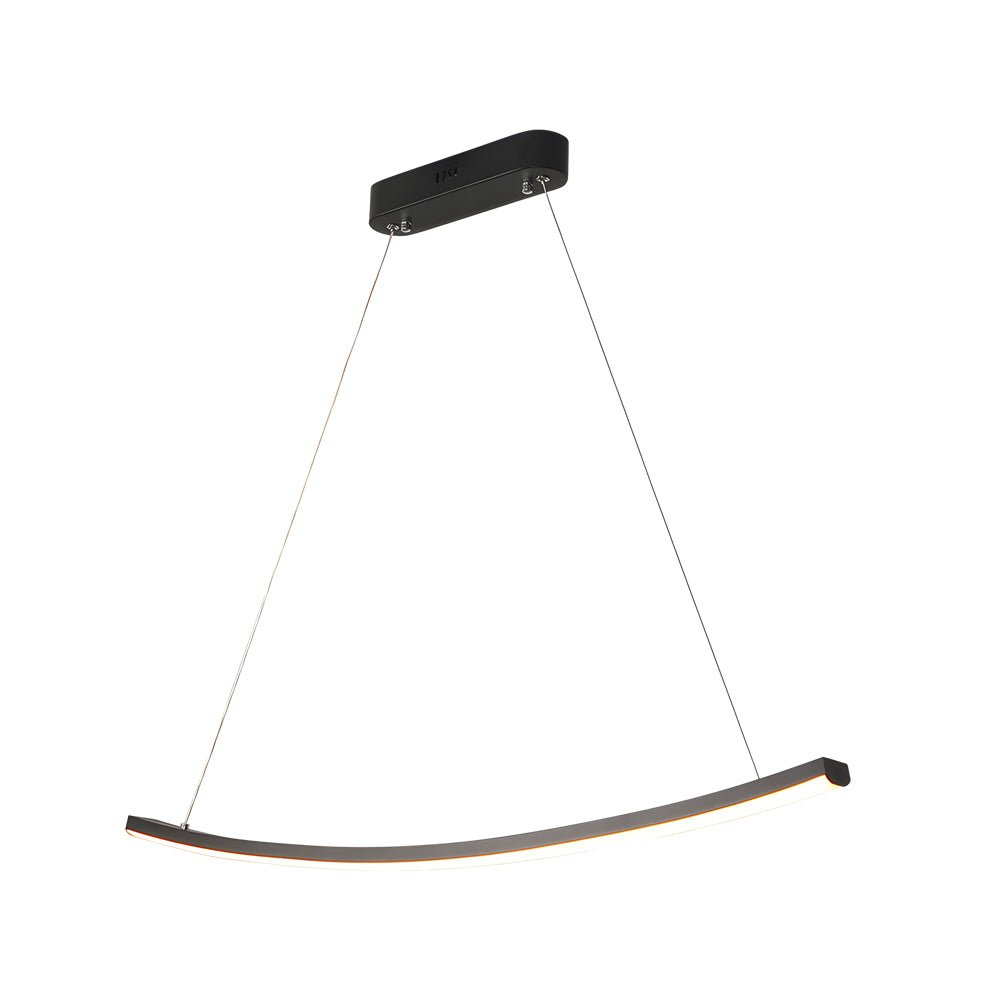 WINDSOR ARC LED PENDANT LIGHTING: Matte Black Design for Dining Spaces & Kitchen Counters