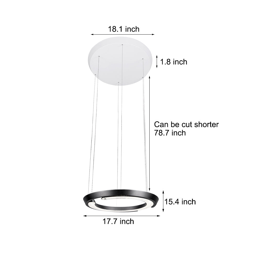 WINTHORPE ACRYLIC RING PENDANT LIGHT FOR CONTEMPORARY SPACES