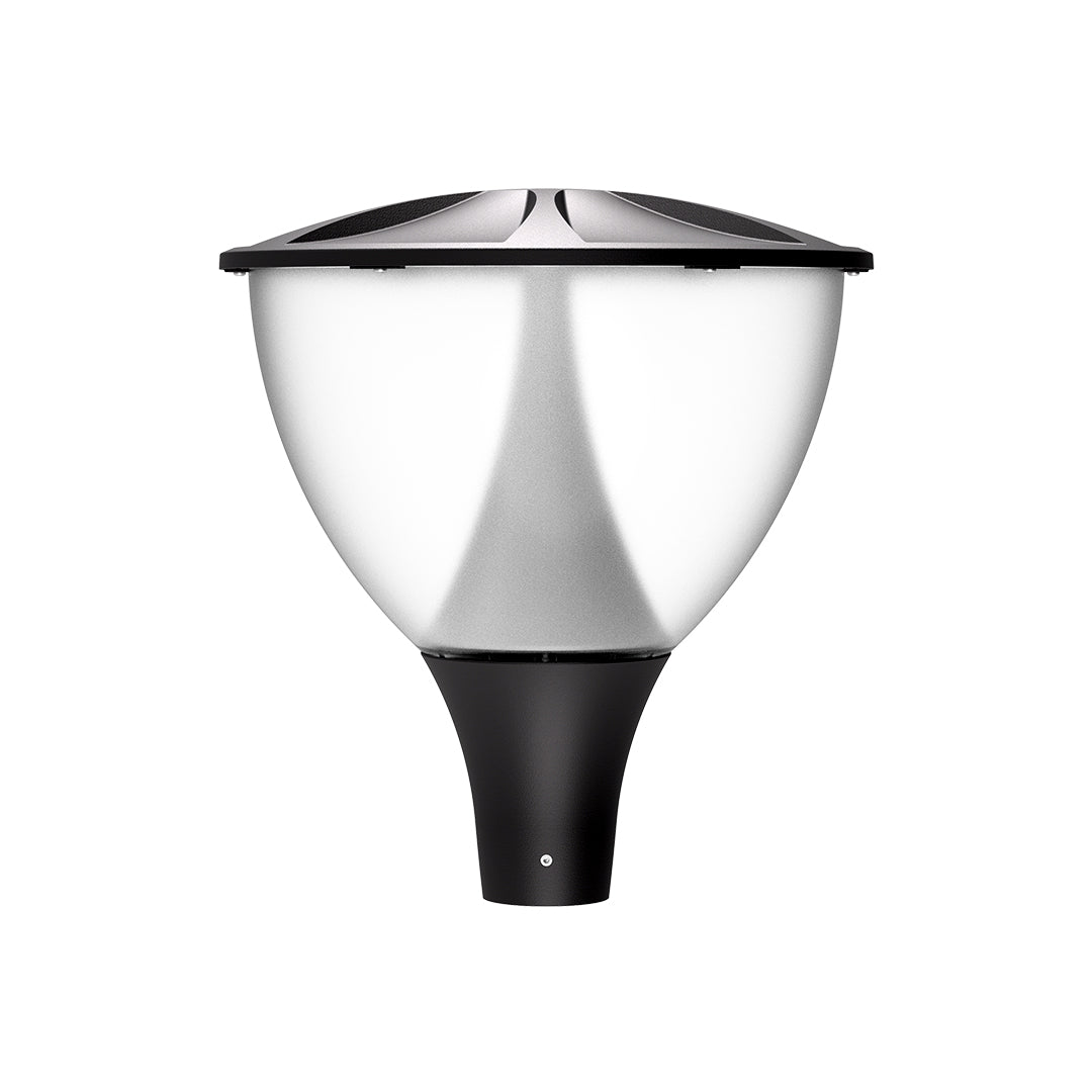 **LARCHMONT ILLUMINATED POST LANTERN**  
Sleek and contemporary, this outdoor post lantern features a streamlined silhouette, perfect for illuminating pathways and gardens with a modern touch.

**WINDSOR GLOW OUTDOOR LIGHTING COLUMN**  
A refined lighting