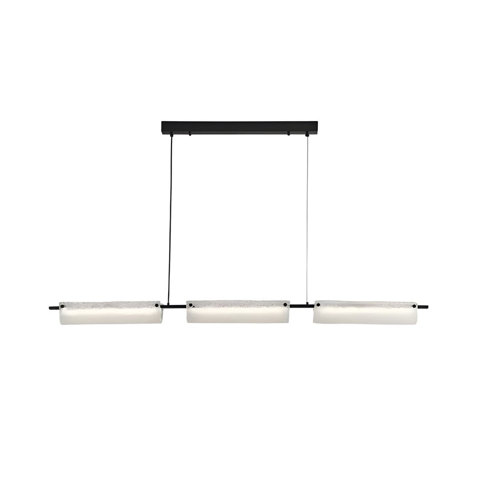 WINDSOR COPPER STRIPED FROSTED GLASS ISLAND LUMINAIRE