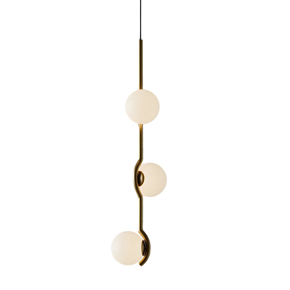 WINTHROP MODERN GLASS ORB PENDANT LIGHTING, 3/4/6-BULB CONFIGURATION IN BLACK AND GOLD