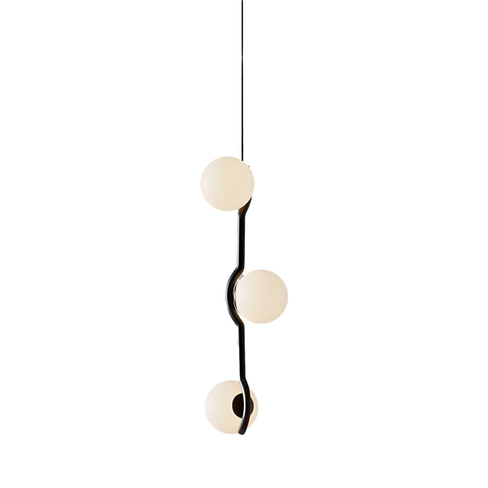 WINTHROP MODERN GLASS ORB PENDANT LIGHTING, 3/4/6-BULB CONFIGURATION IN BLACK AND GOLD