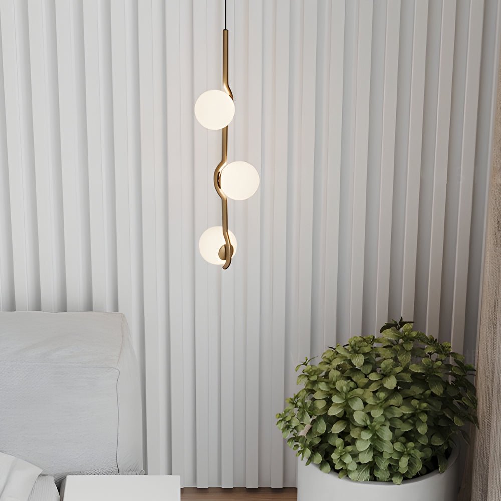 WINTHROP MODERN GLASS ORB PENDANT LIGHTING, 3/4/6-BULB CONFIGURATION IN BLACK AND GOLD