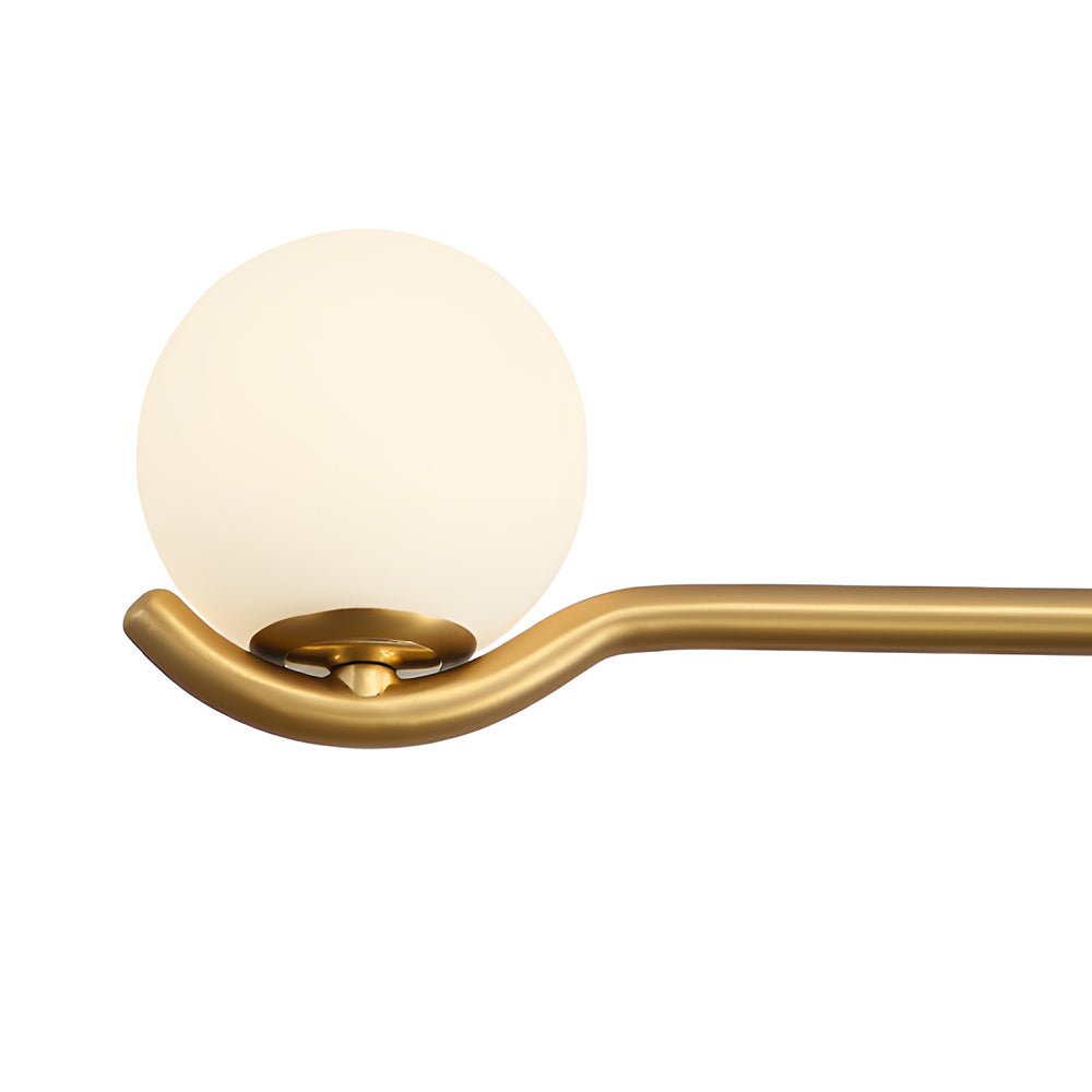 WINTHROP MODERN GLASS ORB PENDANT LIGHTING, 3/4/6-BULB CONFIGURATION IN BLACK AND GOLD