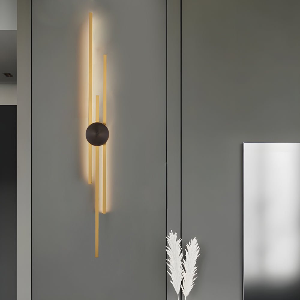 WINTHORPE METAL STRIP WALL SCONCE IN DUAL TONES