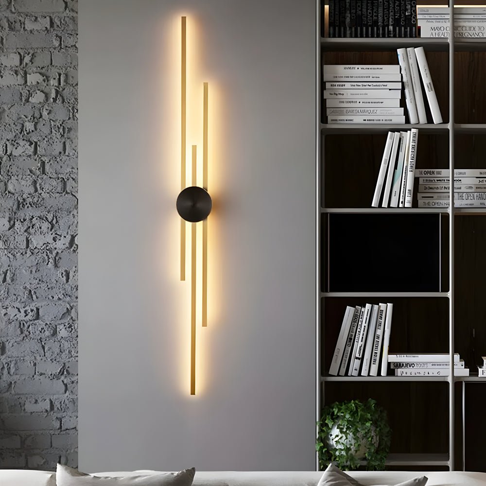 WINTHORPE METAL STRIP WALL SCONCE IN DUAL TONES