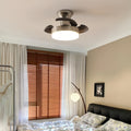 WINTHORPE SILVER 3-BLADE CEILING FAN LAMP WITH FRENCH RETRO ACCENTS