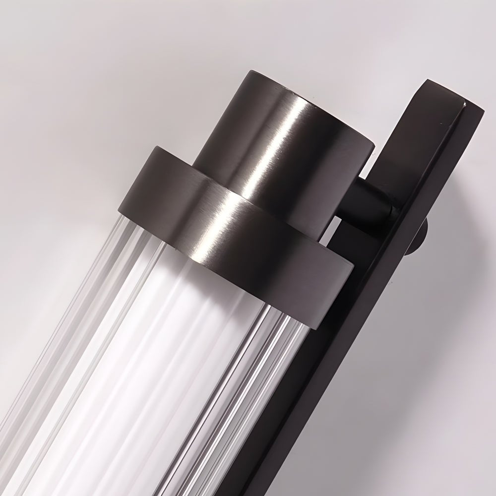 WINDSOR ACRYLIC TUBE WALL SCONCE WITH METALLIC FINISH, 27.55''/35.43''