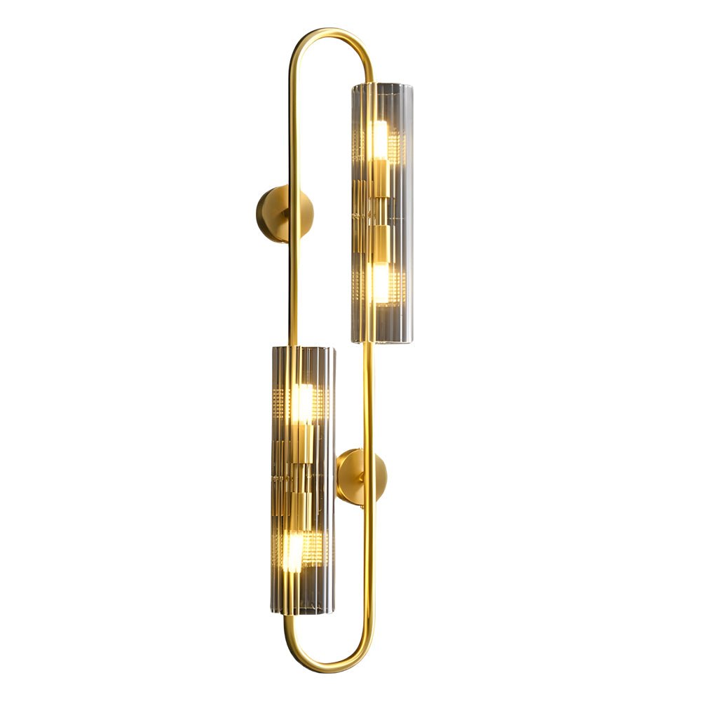 WINTHROPE BRASS OVAL WALL SCONCE WITH CRYSTAL CLEAR GLAZE