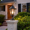 WINDSOR COURTYARD PILLAR LANTERN - European-Inspired Weatherproof Outdoor Illumination