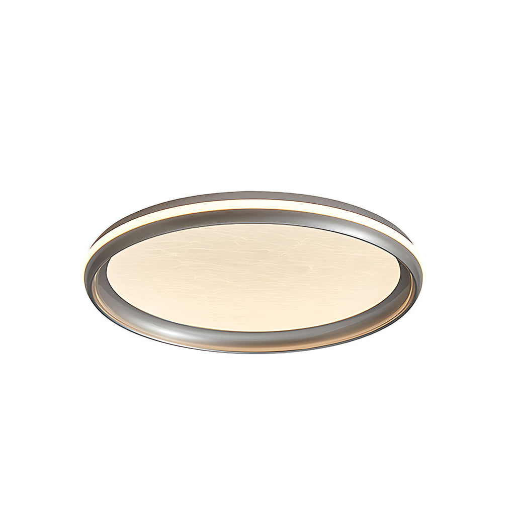 WINDSOR METALLIC FLUSH CEILING LANTERN WITH ACRYLIC GLOW