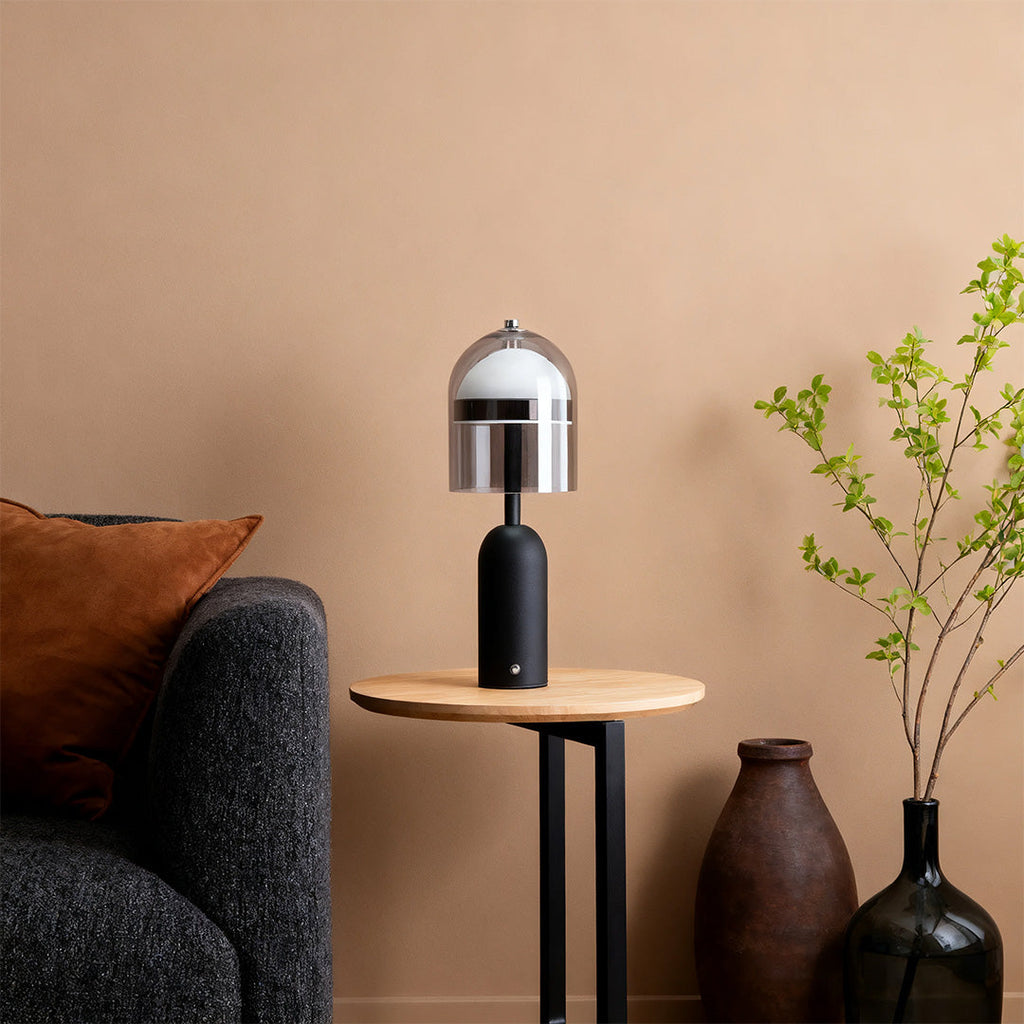 VIVIANE GLASS CRESCENT TABLE LAMP