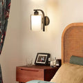 RAVENHURST BLACK GLASS CYLINDRICAL WALL LANTERN