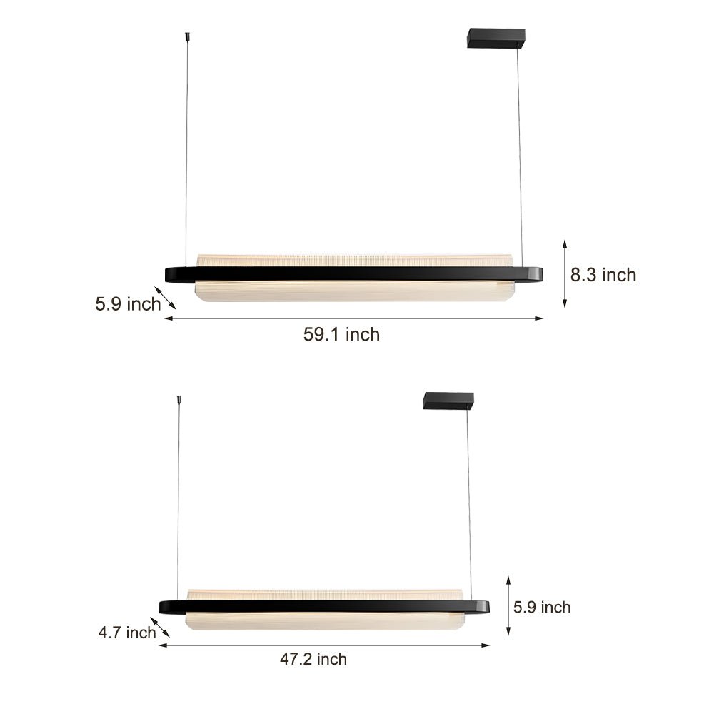WINDSOR ACRYLIC LINEAR ISLAND LIGHTING FIXTURE
