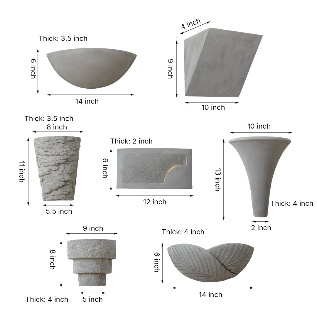WINTHROP CEMENT WALL SCONCE WITH UPWARD ILLUMINATION