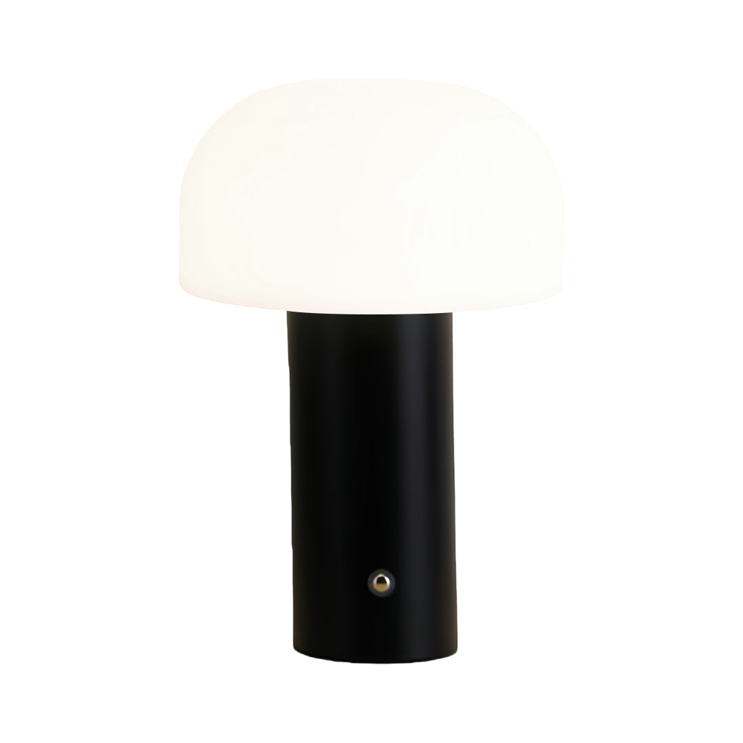 FENWICK IRON STEM MUSHROOM SHADE TABLE LAMP