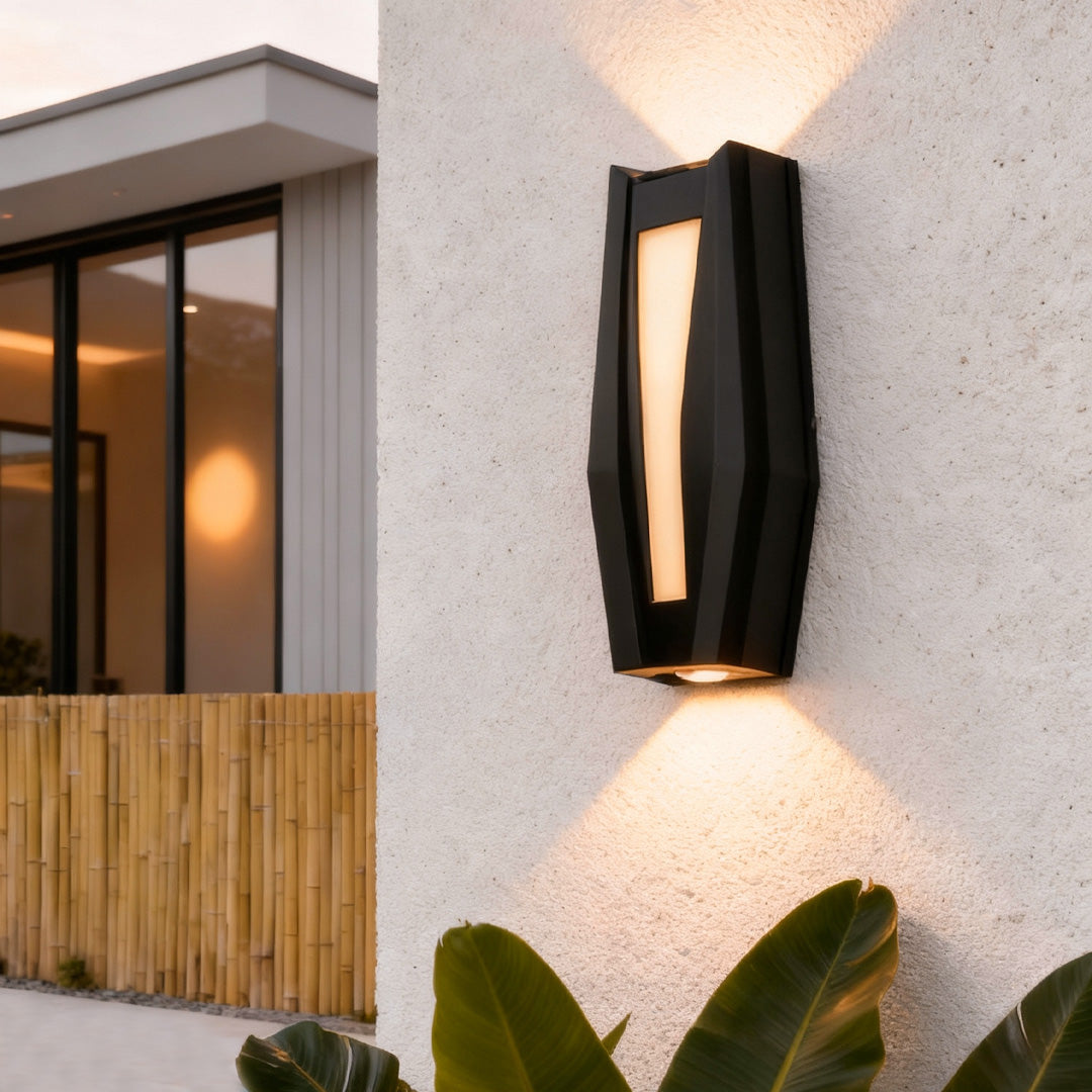 WINTHROPE GEOMETRIC OUTDOOR WALL SCONCE
