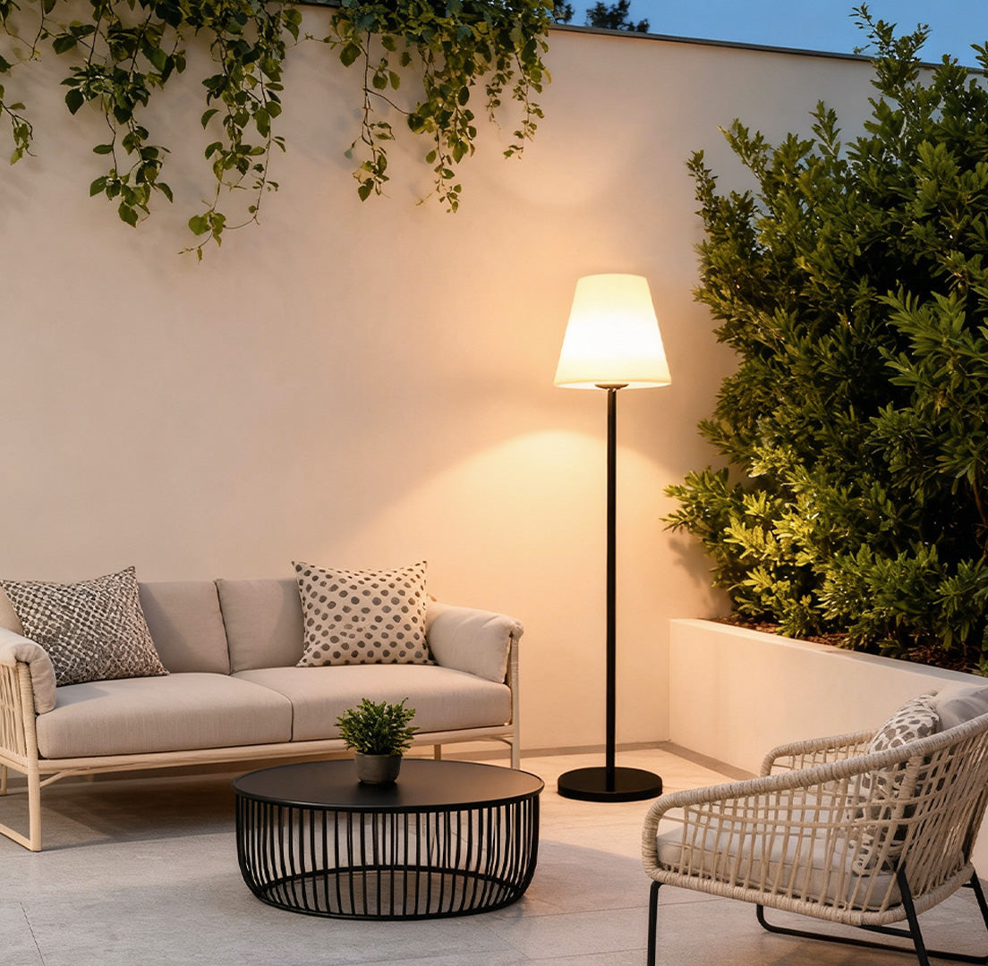 WILLOUGHBY METAL GARDEN LANTERN - Contemporary LED Illumination for Outdoor Spaces"  
2. "HARTWELL RUSTIC OUTDOOR BEACON - Sleek LED Floor Light with a Modern Twist"  
3. "CAVENDISH NIGHTSCAPE LAMP - Stylish Metal LED Light for Alfresco Ambiance"  
4. "PE