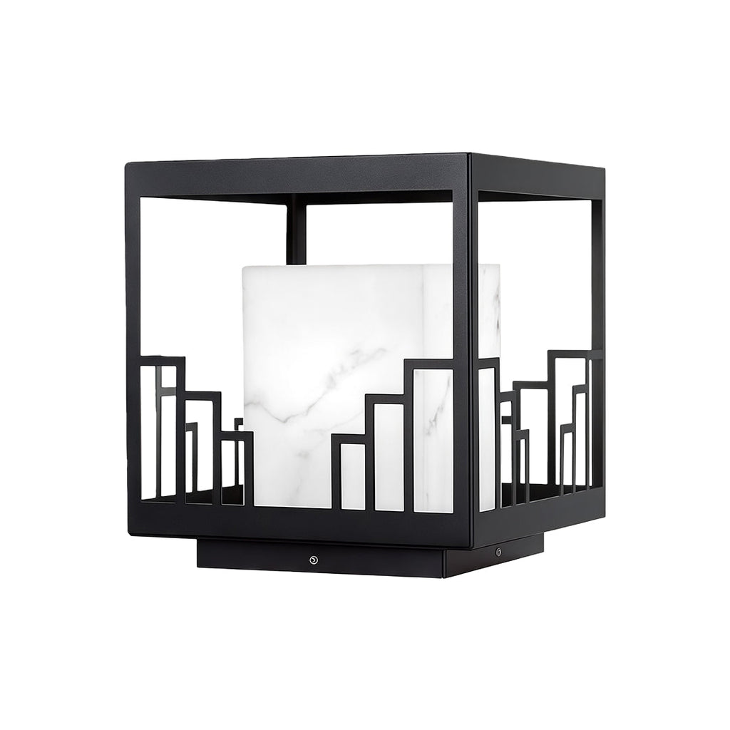 THORNBURY WEATHERED IRON OUTDOOR COLUMN LANTERN