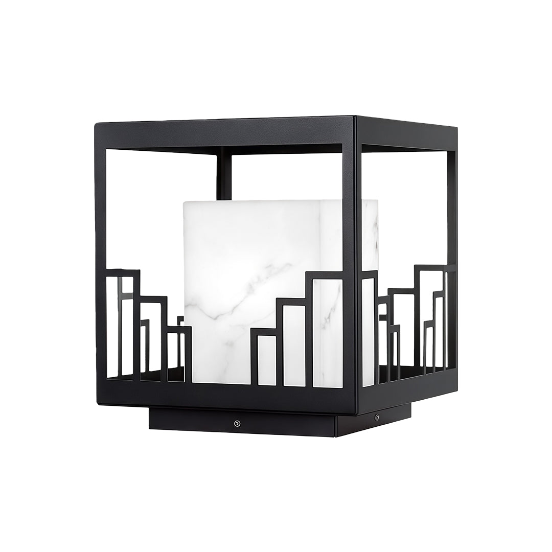 THORNBURY WEATHERED IRON OUTDOOR COLUMN LANTERN