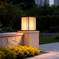WINTERBOURNE MARBLE-CAST OUTDOOR PILLAR LANTERN