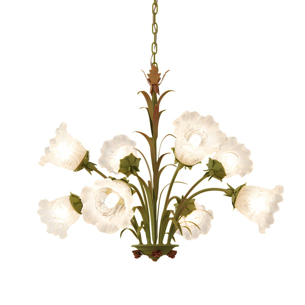 FENWICK IVY-ADORNED HANGING LIGHT FIXTURE - 3/6/8-BULB OPTIONS