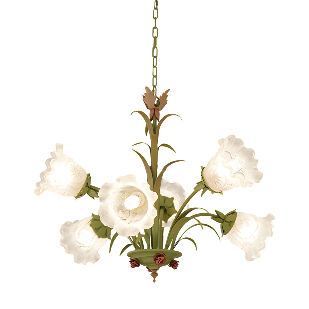 FENWICK IVY-ADORNED HANGING LIGHT FIXTURE - 3/6/8-BULB OPTIONS