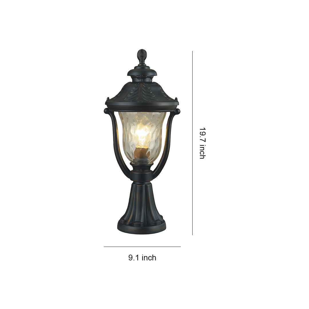 HEATHCLIFF ALUMINUM GARDEN COLUMN LANTERN WITH WEATHER-RESISTANT DESIGN