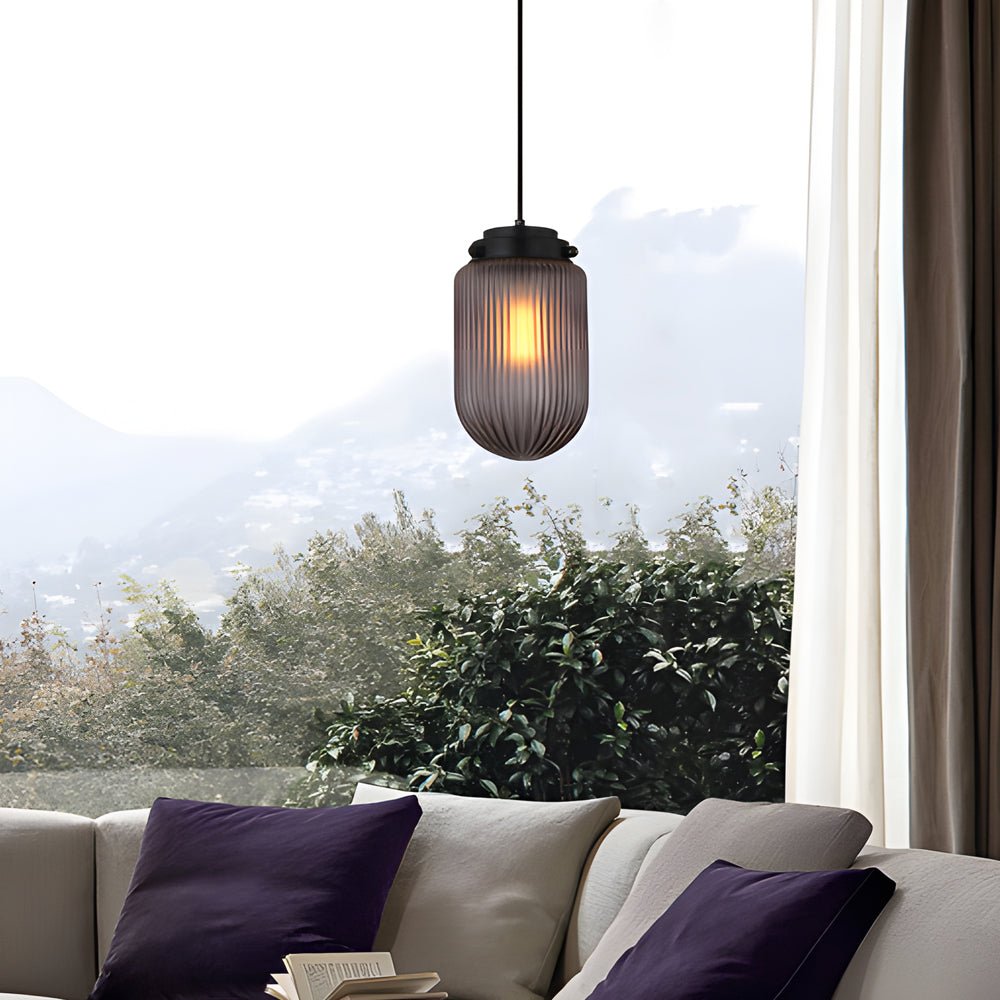 WINDSOR SMOKED GLASS PINECONE PENDANT LIGHT