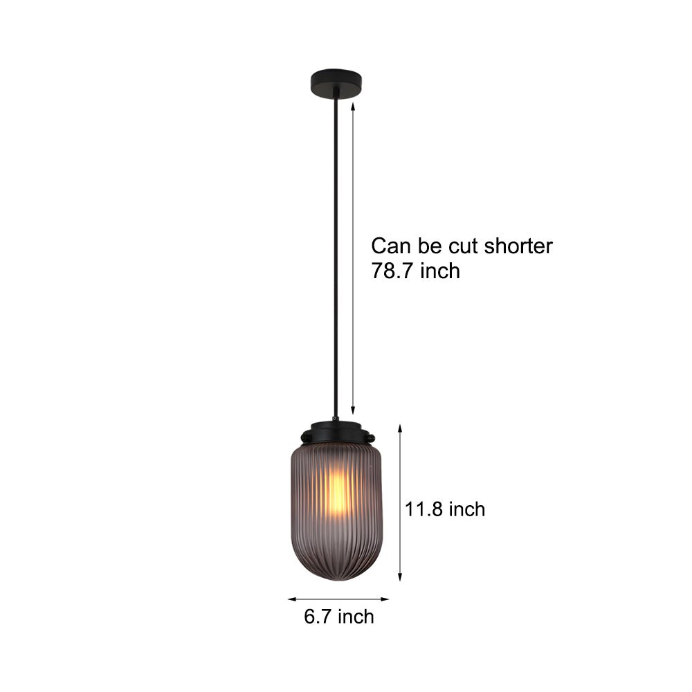 WINDSOR SMOKED GLASS PINECONE PENDANT LIGHT