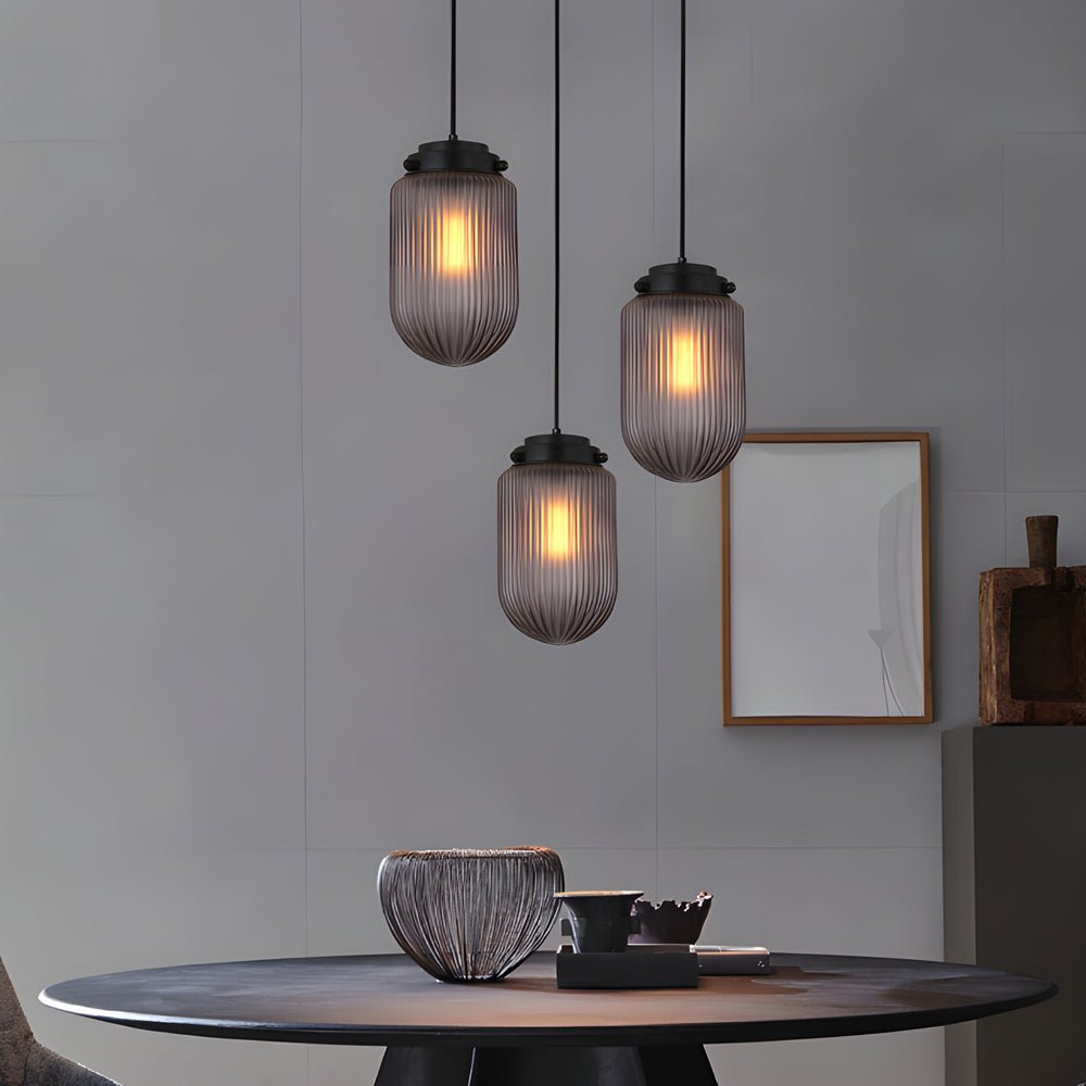 WINDSOR SMOKED GLASS PINECONE PENDANT LIGHT