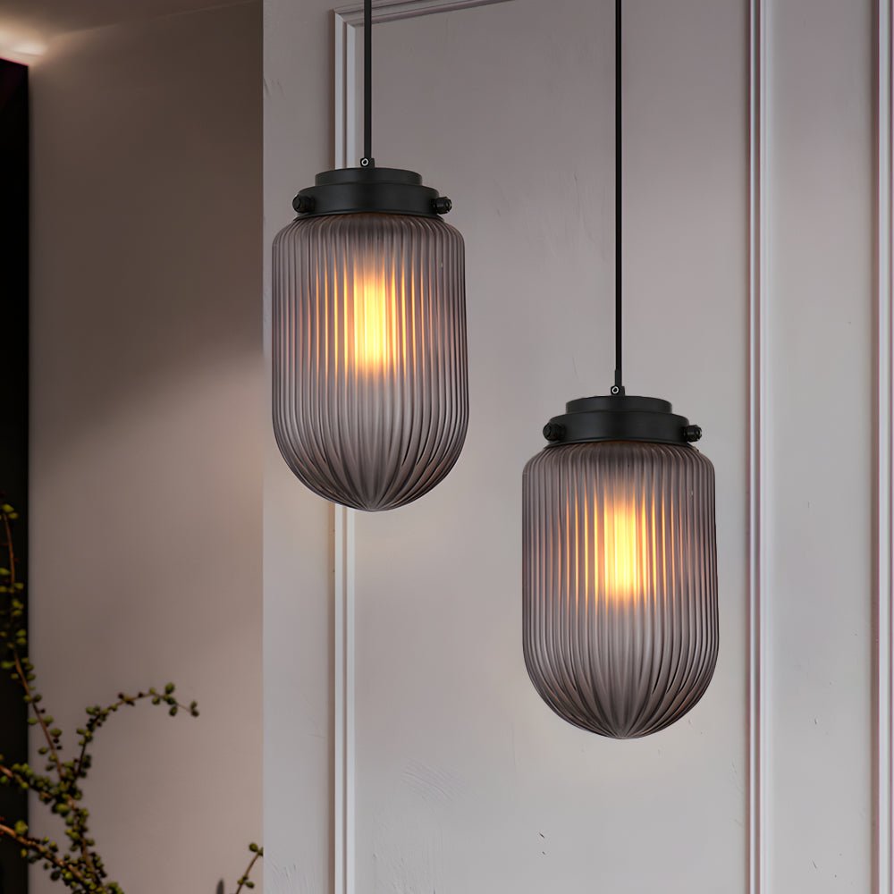 WINDSOR SMOKED GLASS PINECONE PENDANT LIGHT