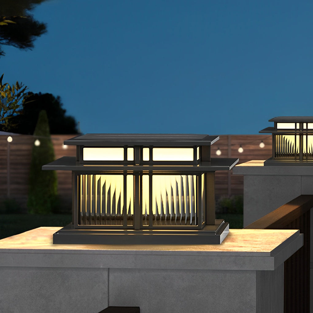 WINTHORPE OUTDOOR LED PILLAR LANTERN WITH WEATHERPROOF DESIGN