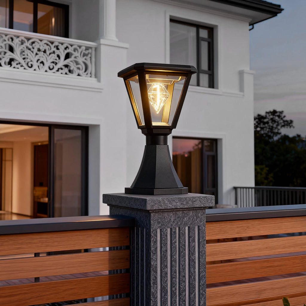 WINDSOR BLACK RAINPROOF POST LIGHTING CAP