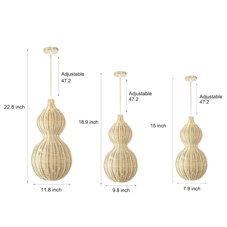 WINCHESTER WOVEN GOURD CEILING LANTERN