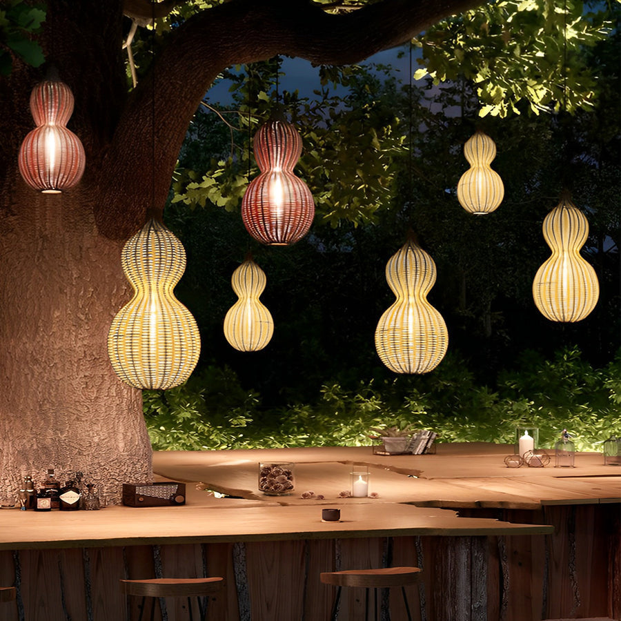 WINCHESTER WOVEN GOURD CEILING LANTERN