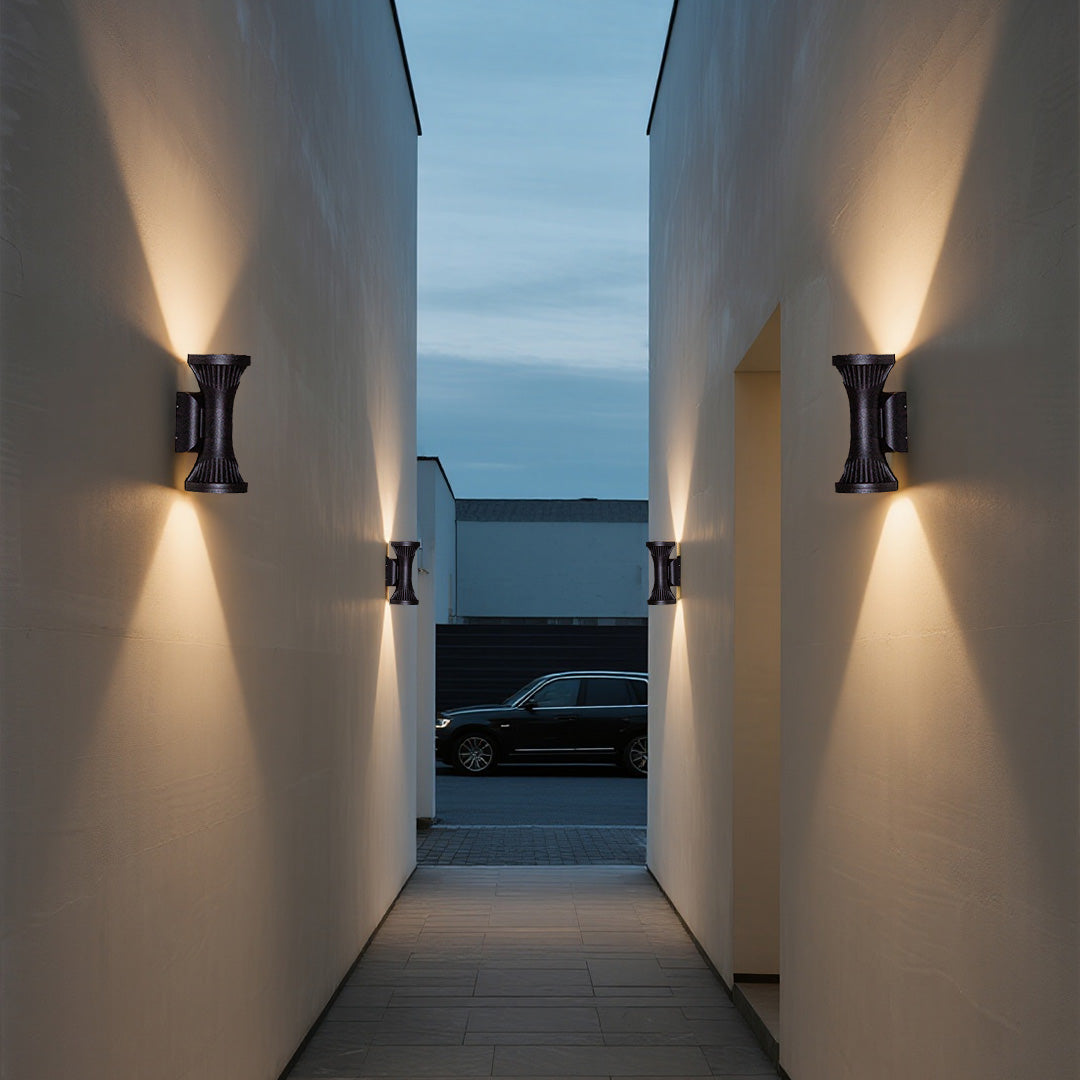 WINTERBOURNE CAST ALUMINUM OUTDOOR WALL LANTERN, WATER-RESISTANT NORDIC DESIGN