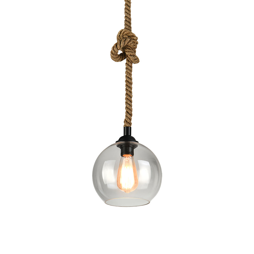 FENWICK HEMP ROPE LED HANGING LANTERN
