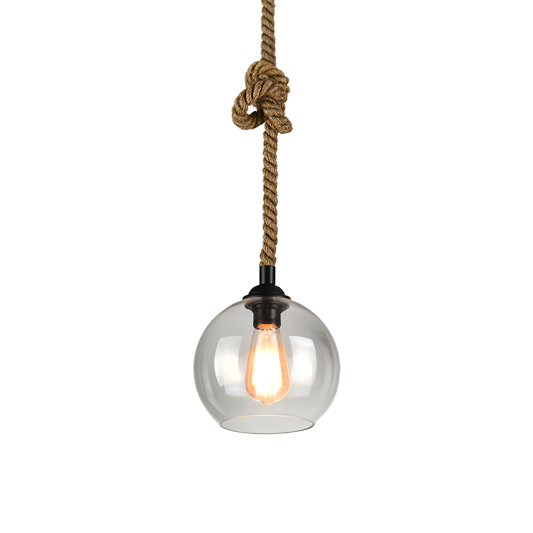 FENWICK HEMP ROPE LED HANGING LANTERN