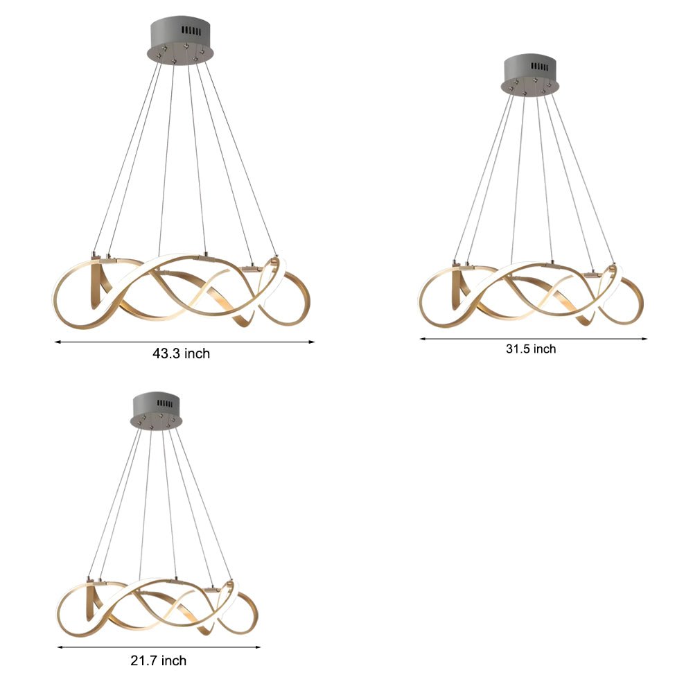 WINTERBOURNE GOLDEN CIRCLE LED CHANDELIER