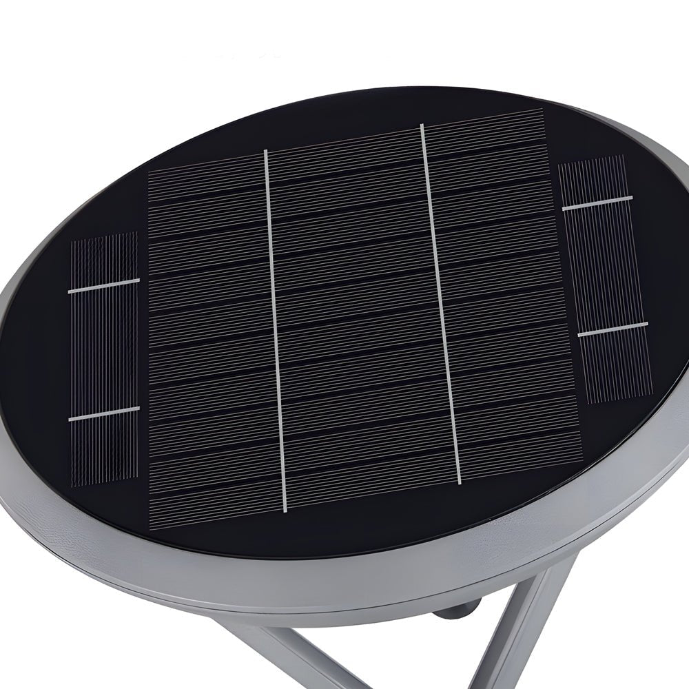 WINTHORPE SOLAR-POWERED ROUNDED POST LANTERN WITH DUAL MOTION DETECTION