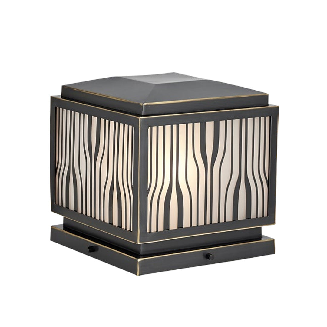 WINTHROP SOLAR COLUMN LANTERN, OUTDOOR WEATHER-RESISTANT MINIMALIST DESIGN
