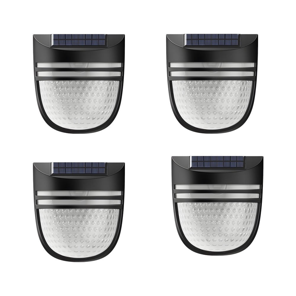 Hawthorne Solar-Infused Noir Lanterns, Set of Four"  
2. "Wellington Nightfall Solar Wall Illuminaries, Quad Set"  
3. "Chesterfield Solar-Ember Wall Fixtures, Pack of Four"  
4. "Carmichael Solar-Illuminated Ebony Fence Sconces, Four-Pack