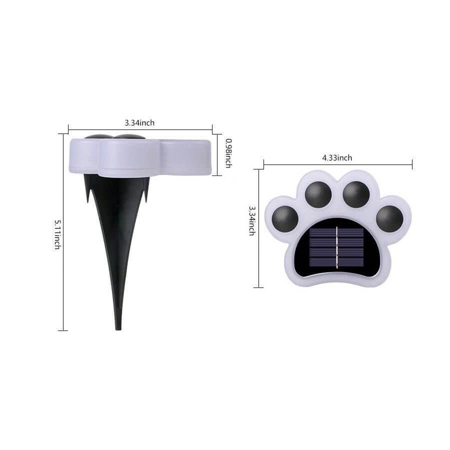 WHITBY STONEWASHED PAWPRINT SOLAR STEP ILLUMINATORS