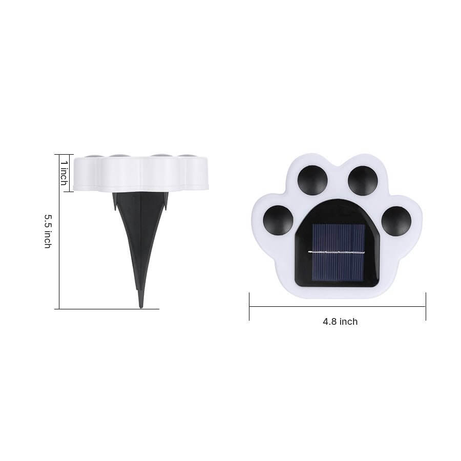 WHITBY STONEWASHED PAWPRINT SOLAR STEP ILLUMINATORS