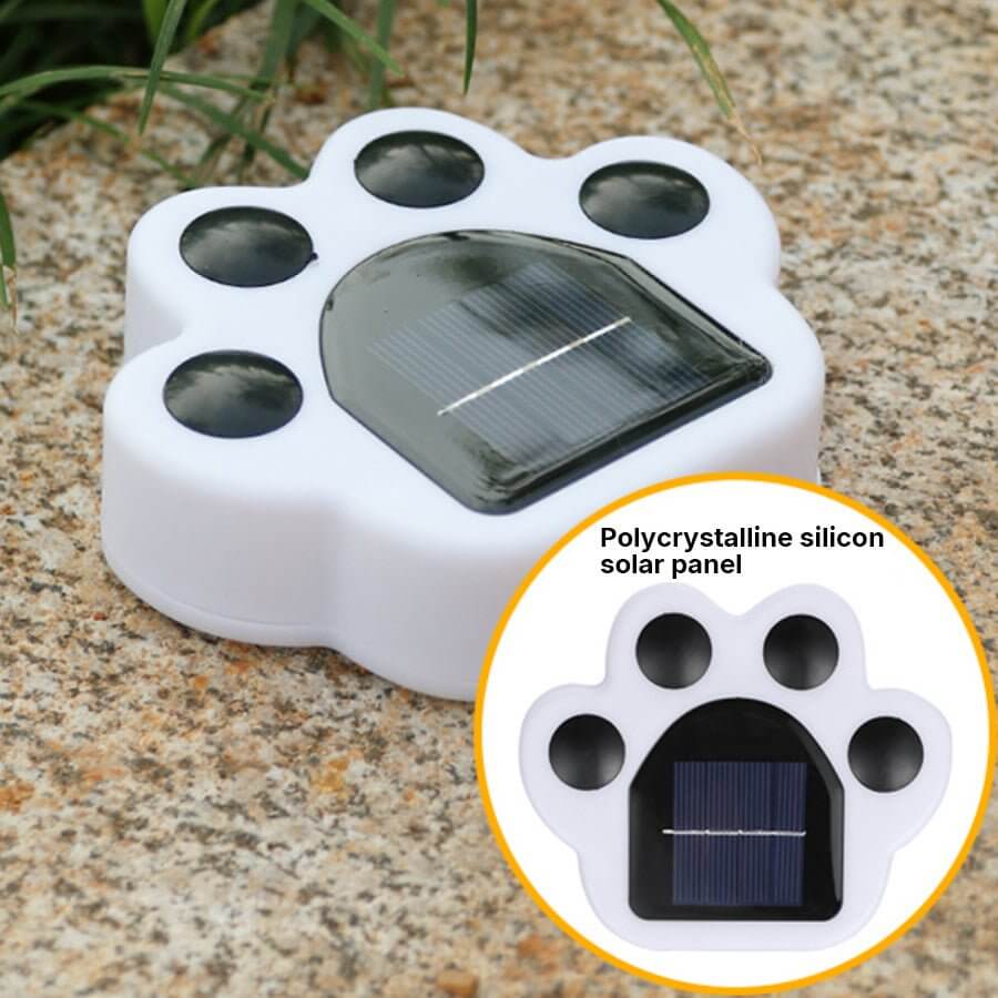 WHITBY STONEWASHED PAWPRINT SOLAR STEP ILLUMINATORS