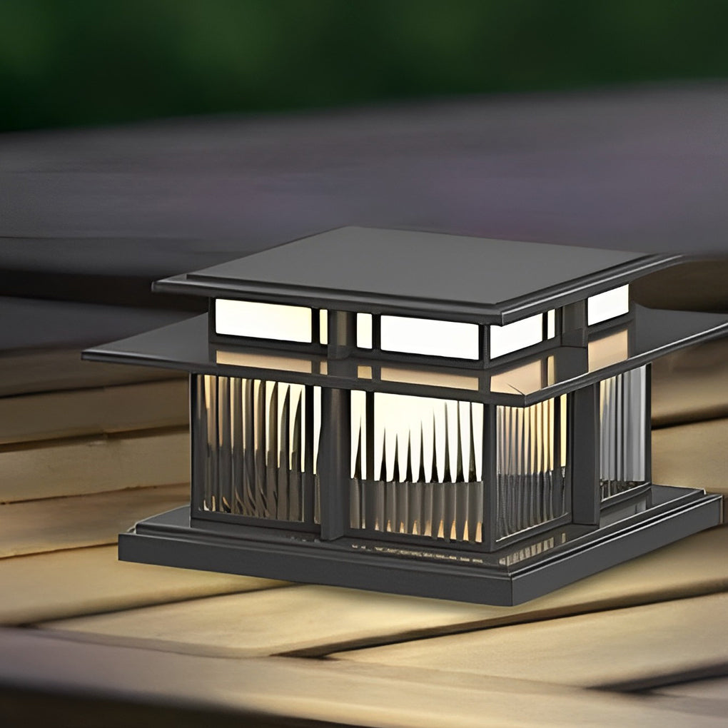 WINTHORPE OUTDOOR LED PILLAR LANTERN WITH WEATHERPROOF DESIGN