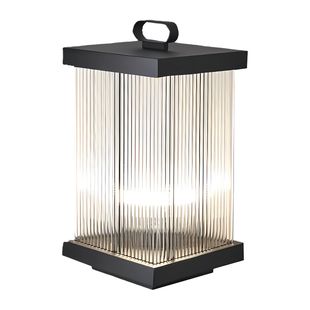 RAVENSCROFT GARDEN RIPPLED SOLAR ILLUMINATOR IN BLACK