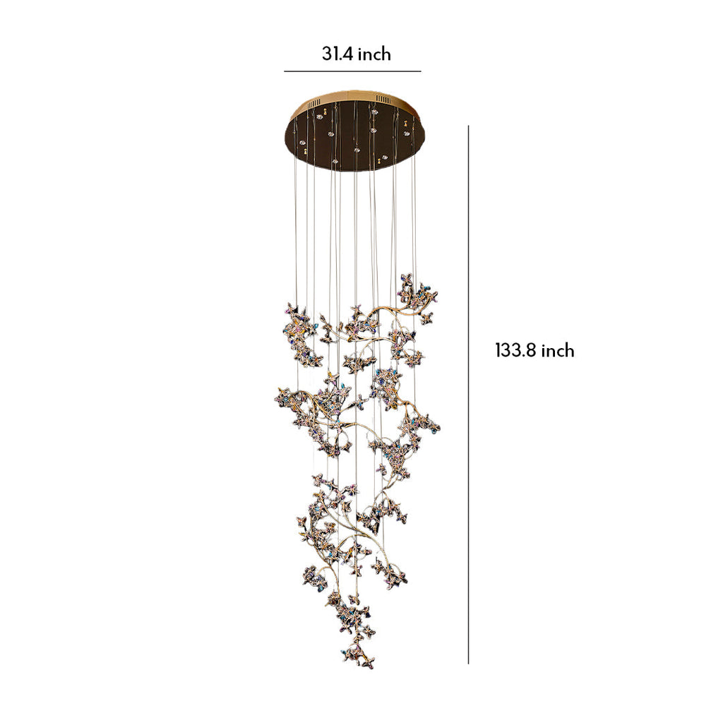 THORNBURY CRYSTAL SPIRAL CEILING LANTERN